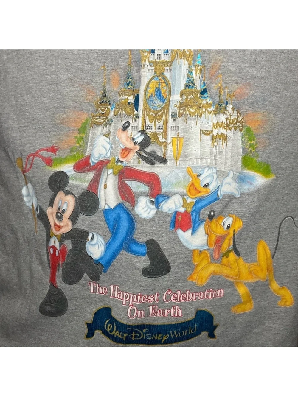 Disney Vintage Walt Disney World T-Shirt Size XL Short Sleeve Gray